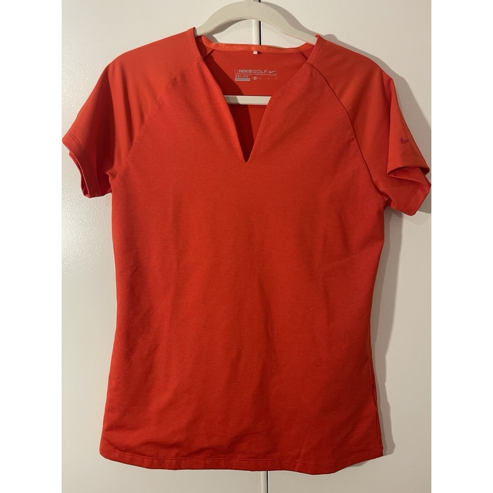 Nike Women's Tour Mesh Golf Top Crimson Red M Athliesure